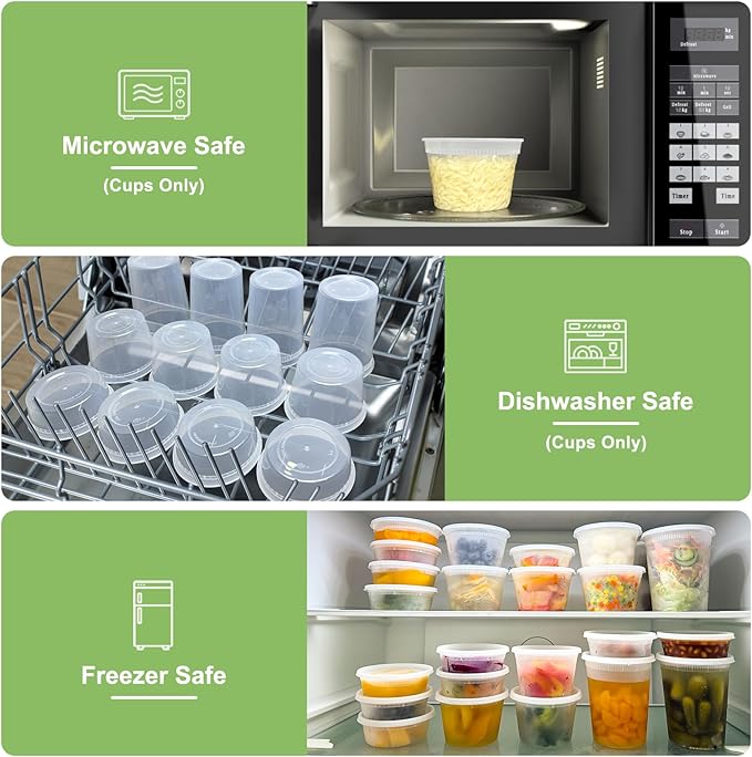 60 Sets Deli Containers with Lids 16 oz, Leak-Proof & BPA Free Airtight Takeout - Image 5