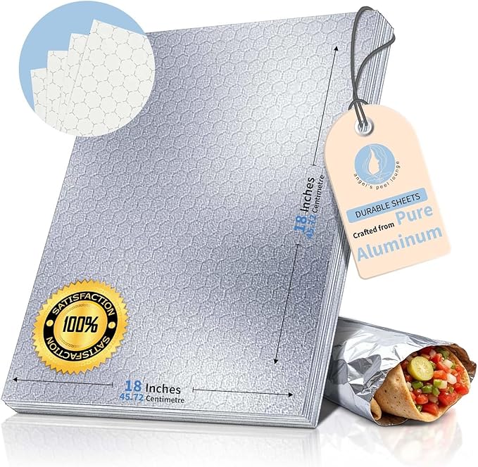ANGEL’S PEEL LOUNGE Heavy Duty Aluminum Foil Sheets — Large Precut Non Stick - Image 2