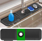 Sink Splash Guard, 5°Slope Silicone Draining Mat by Tinlaviy