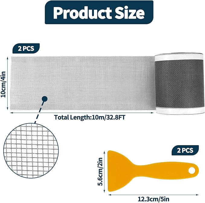 2 PCS 4 Inch x 33 FT Disposable Shower Drain Screen Self-Adhesive Stickers - Image 2