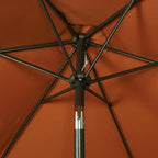 Blissun 7.5 ft Patio Umbrella, Yard Umbrella, Outdoor Market Umbrella with Push Button Tilt Crank, Rust - Image 3