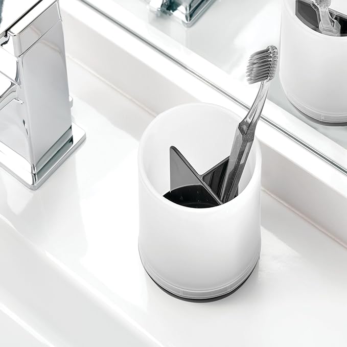 iDesign Toothbrush Holder with 3 Divided Sections - Image 4
