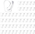 50 PCS Traceless Clear Plastic Adhesive Hooks No Damage Transparent Reusable by IAXSEE