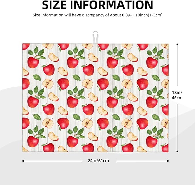 Apple Orchard Wood Grain Dish Drying Mat 18x24 - Image 2