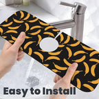 Yellow Banana Black Kitchen Sink Splash Guard Faucet Mat Super Absorbent Fast - Image 6