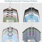 Clothes Hangers Space Saving Shirt Organizer, Non Slip Multi Shirt Hangers - Image 5