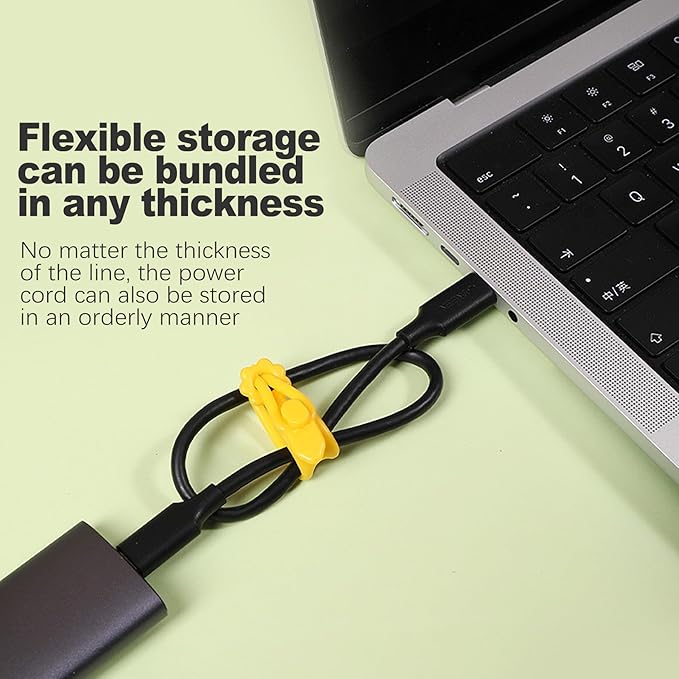 CoguZed 30Pcs Silicone Cable Ties, Reusable Cable Management Organizer - Image 4