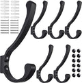 Coat Hooks for Wall, Heavy Duty Large Wall Hooks for Hanging Wall Mounted Metal by Latomex