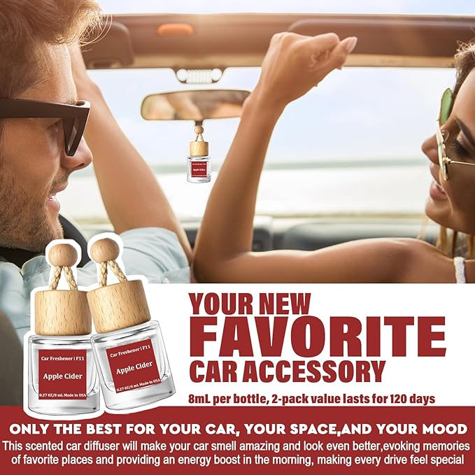 HoogaLife Car Air Freshener Diffuser 2 Pack Hanging Air Freshener Diffuser - Image 3
