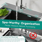 16 Inch Stone Faucet Mat for Kitchen Sink, Kitchen Sink Splash Guard-Water - Image 2