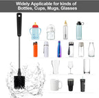 Water Bottle Brush, 15 Inches Long Stainless Steel Handle Bottle Brush Cleaner - Image 3