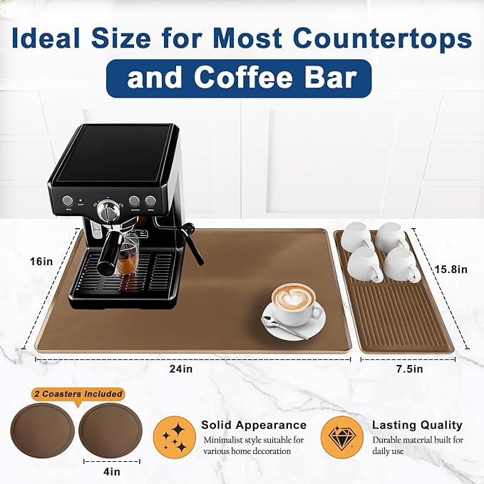 Mrcrypos Silicone Coffee Mat 16X24in - Image 2