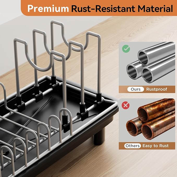 Small Dish Drying Rack, Compact Dish Drainer - Image 4