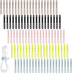 Oligei 100 Pcs Silicone Cable Ties, Cable Ties Reusable, High Elasticity Cord by Oligei