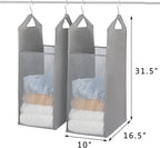 STORAGE MANIAC 2-Pack Hanging Laundry Hamper, Front See-Through Mesh Bag - Image 4