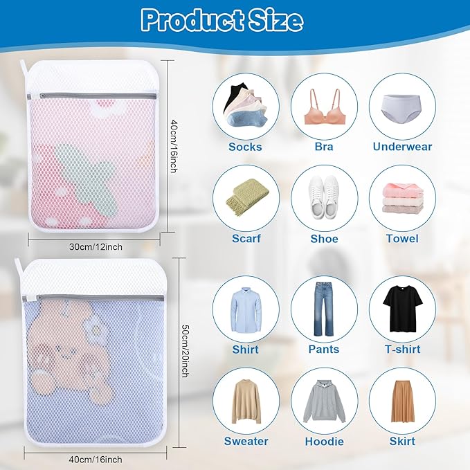 4 PCS Durable Honeycomb Mesh Laundry Bags - Image 2