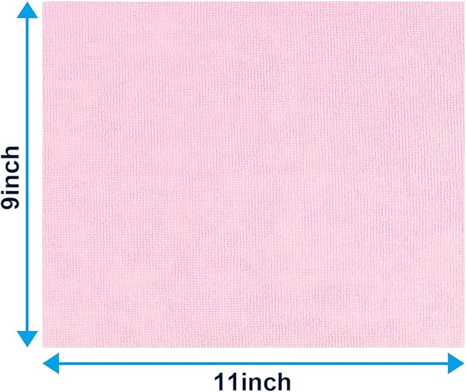 GLIMGLINT Pink Microfiber Cleaning Cloth, 100 Pack Cleaning Rags, Ultra - Image 4