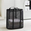 Mesh Laundry bag with Handles, 42L Collapsible Laundry Basket with 2 Hooks by TECHMILLY