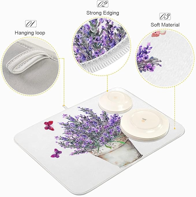 Absorbent Dish Drying Mat for Kitchen Counter - Image 4