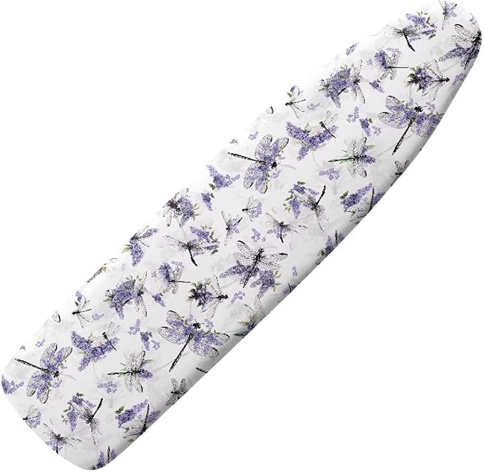 Purple Flowers Bird Ironing Board Cover and Pad Heat Insulation Covers Stain by Pzuqiu