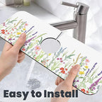 Wildflowers Floral Flower Kitchen Sink Splash Guard Faucet Mat Super Absorbent - Image 6