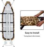 Brown Leopard Skin Ironing Board Cover and Pad Standard Size Elastic Edge - Image 4