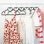 Plastic Hangers 50 Pack, Heart-Shaped Clothes Hanger Ultra Thin Space - Image 7