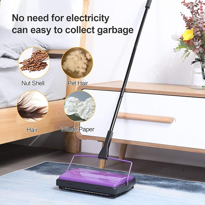 Yocada Carpet Sweeper Cleaner for Home Office Low&Undercoat Carpets Rugs Pet - Image 8