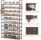 VTRIN 10 Tiers Shoe Rack Tall Large Capacity 50 Pairs Wide Shoe Organizer - Image 4