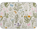 Herbs Flowers Botanical Butterfly Dish Drying Mat by BOENLE-WELCOMEYOURCOMING