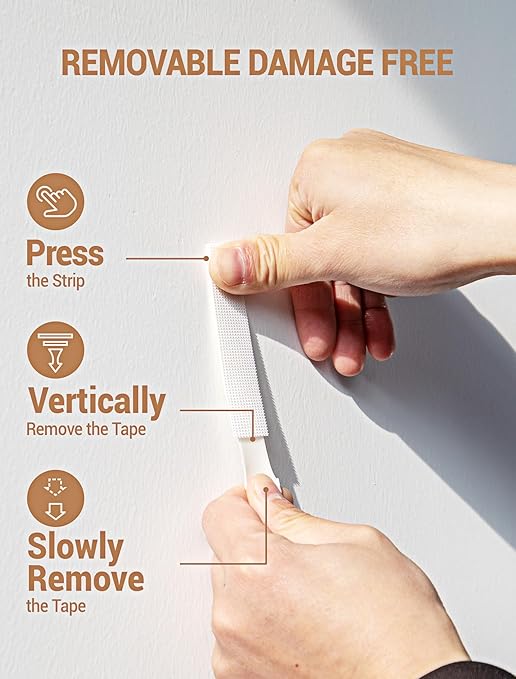 Heavy Duty Large Picture Hanging Strips, 20-Pairs Adhesive Picture Hangers - Image 2