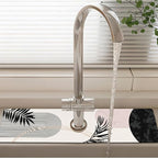 Patterned Sink Faucet Mat Kitchen Splash Guard Super Absorbent Drying Mat - Image 2