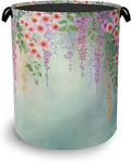 Colorful Flowers Laundry Basket, Foldable by Unknown