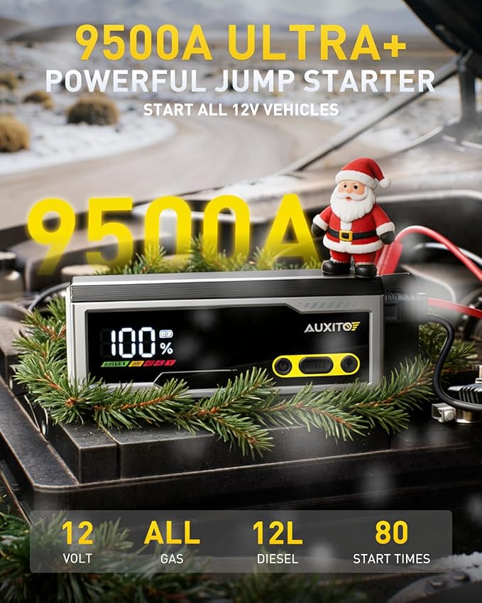 AUXITO 9500A Jump Starter, 12V Car Battery Jump Starter, Up to All Gas/All - Image 2