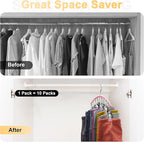 Metal Yoga Pants Hangers 1 Pack w/10 Clips Holds 10 Leggings, Space Saving - Image 2