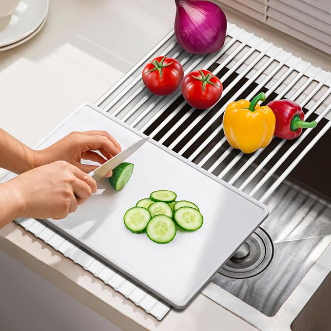 Roll Up Dish Drying Rack Over The Sink Kitchen Roll Up Sink Drying Rack - Image 4