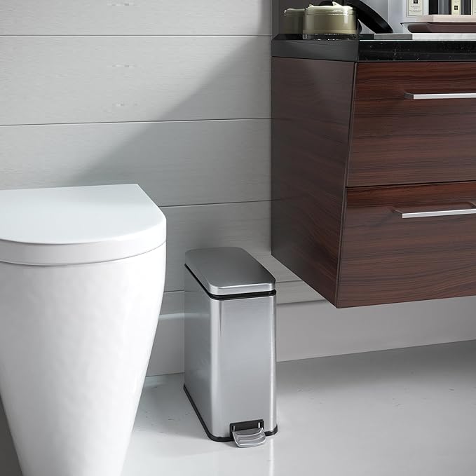 iTouchless 1.32 Gallon SoftStep 2.0 Bathroom Trash Can - Image 2