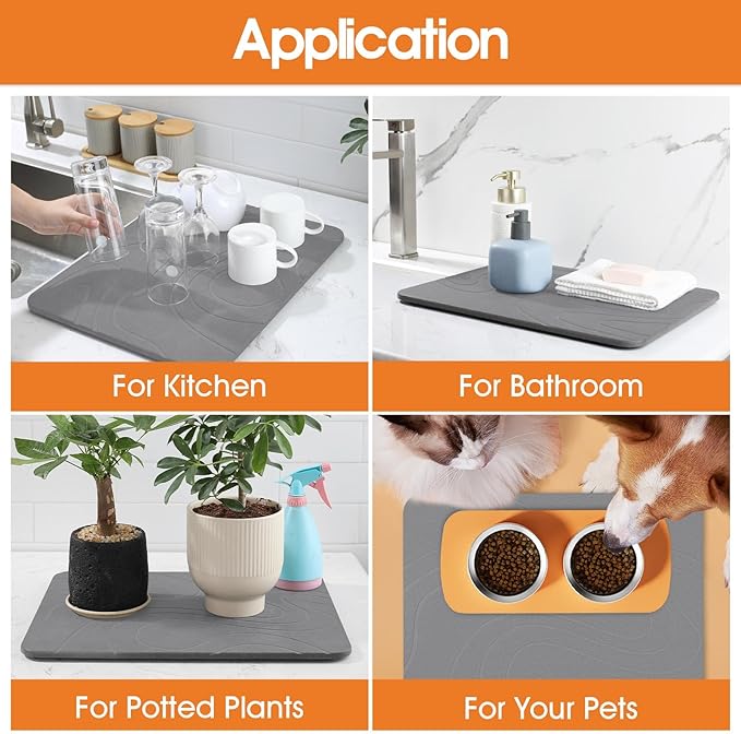 Large Stone Drying Mat for Kitchen Counter - Image 6