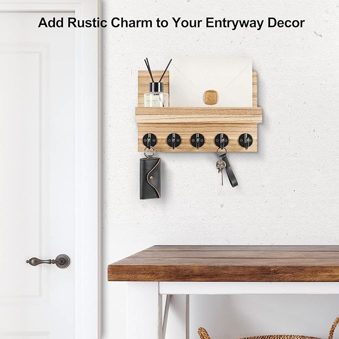 Key Holder for Wall, Decorative Key and Mail Holder - Image 4