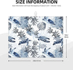 Navy Blue White Sea Turtle & Coral Dish Drying Mats - Image 7