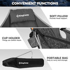 KingCamp Hammock Chair with Footrest – Heavy Duty Swinging Rocking Camping Chairs for Adults up to 400lbs, Folding Portable Oversized Rocker with Cup Holder & Pillow for Outdoor Beach Lawn RV Sports - Image 8