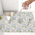 Hydrangea Floral Dish Drying Mat - Image 6