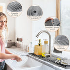 24 Inch Faucet Mat for Kitchen Sink, Silicone Sink Protector&Kitchen Sink - Image 3