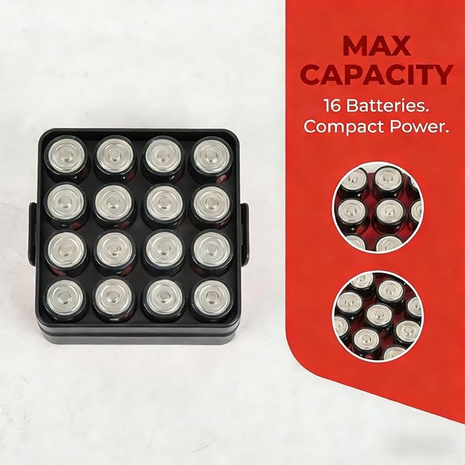 ALCYON Battery Organizer Storage Case, Battery Vault Box Container - Image 7