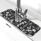 Faucet Draining Mat For Kitchen Sink, Wildflowers Plants Diatom Mud Absorbent by indokyeyqaz