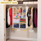 Ofiray-home 4 Tier Hanging Closet Organizer, 12 Compartments Sweater Organizer - Image 3