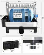 Extra Large Two Tier Stainless Steel Dish Drainer Drying Rack - Image 2