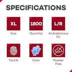 Dealmed Medical Exam Gloves – 1800 Count XL Nitrile Gloves, Disposable - Image 2