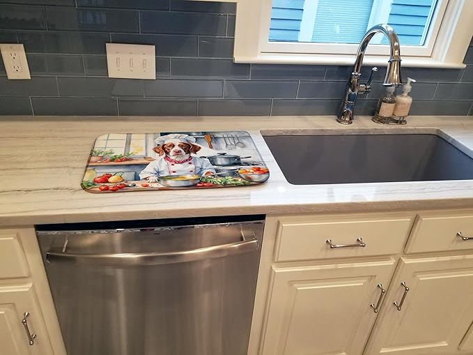 Caroline's Treasures DAC6221DDM Brittany Spaniel The Chef Dish Drying Mat - Image 3