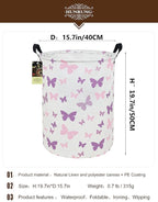 HUNRUNG Laundry Hamper, Large Canvas Fabric Lightweight Storage Basket Toy - Image 2
